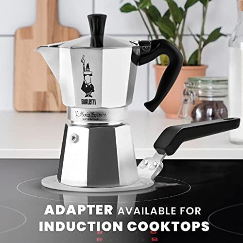Bialetti Bialetti - Moka Espress: Iconic Stovetop Espresso Maker, Makes Real Italian Coffee, Moka Pot 6 Cups (6 Oz), Aluminium, Silver