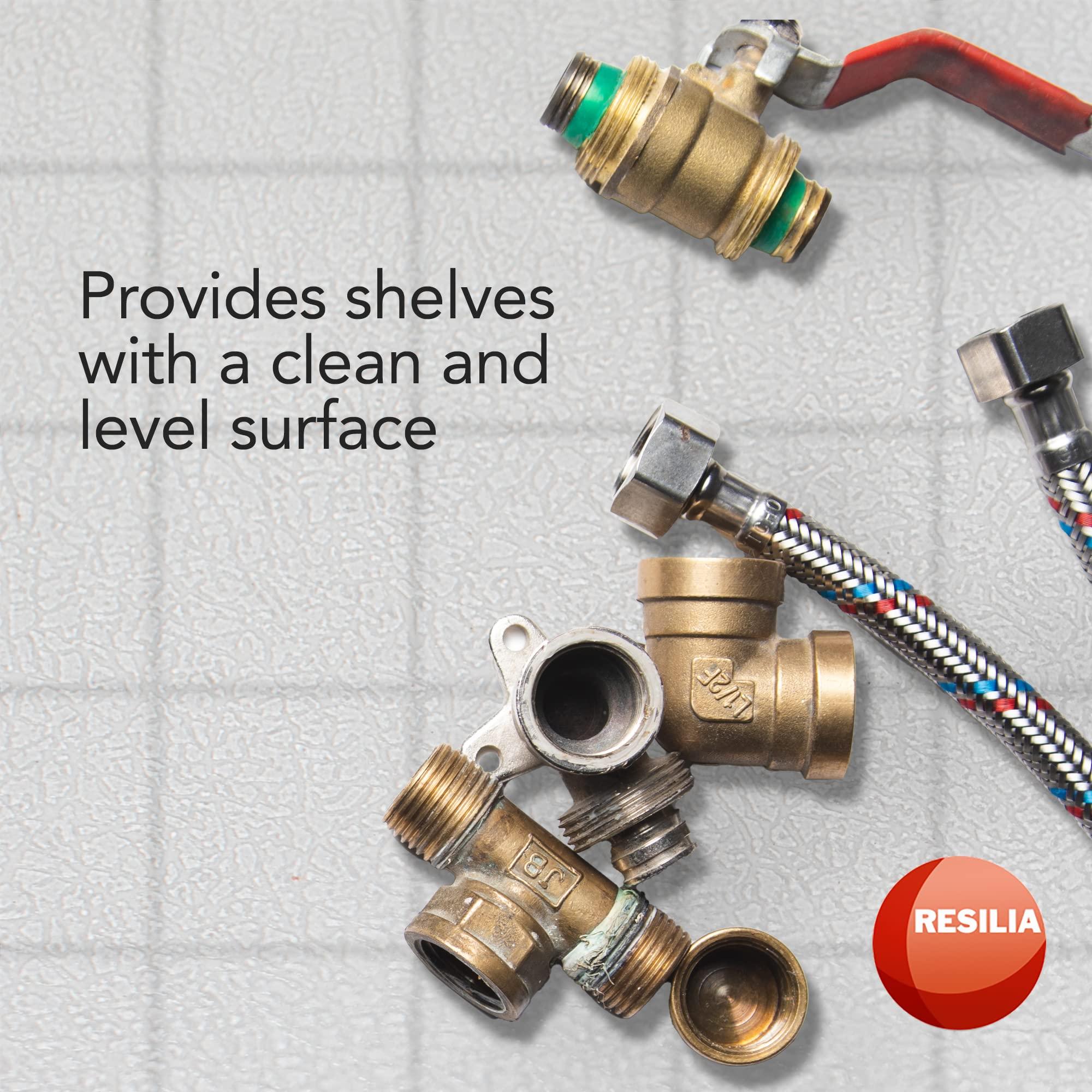 RESILIA Resilia Industrial Shelf Liner Set for Wire Shelving 4 Pack, 24 x 72 Heavy Duty Waterproof Liners, Custom Fit Clear Plastic Vinyl Covers for Kitchen, Bathroom, Pantry, & Garage Rack