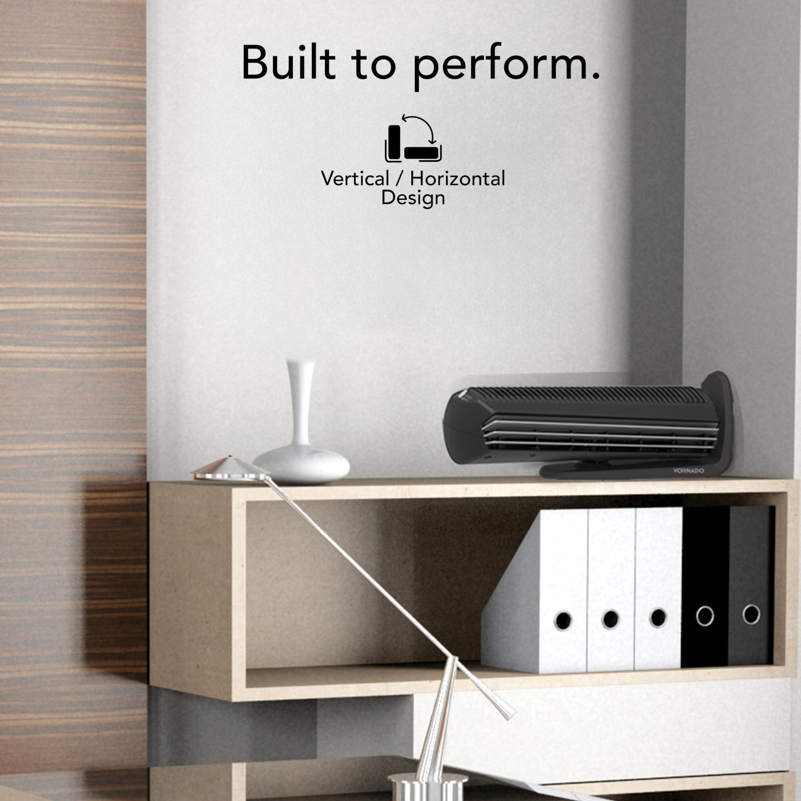 Vornado Vornado Duo Small Room Tower Air Circulator Fan, Black, 14 In.