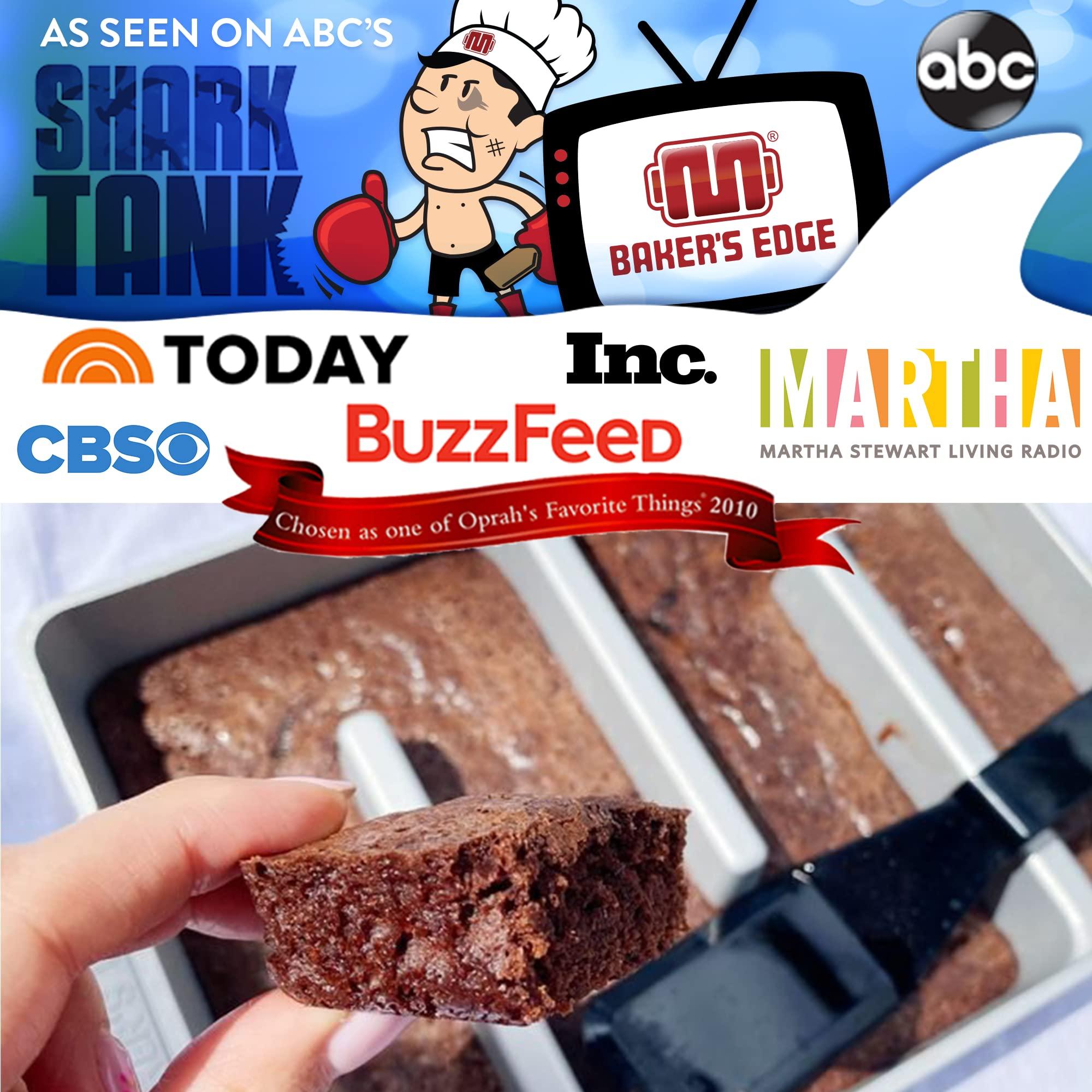 Baker's Edge Baker\'s Edge Brownie Pan, The Original All Edges Brownie Pan for Baking | Premium Doble Nonstick Coating, Heavy Gauge Cast Aluminum Construction, Rectangular 9x12 Size Baking Pan - US Patented Design