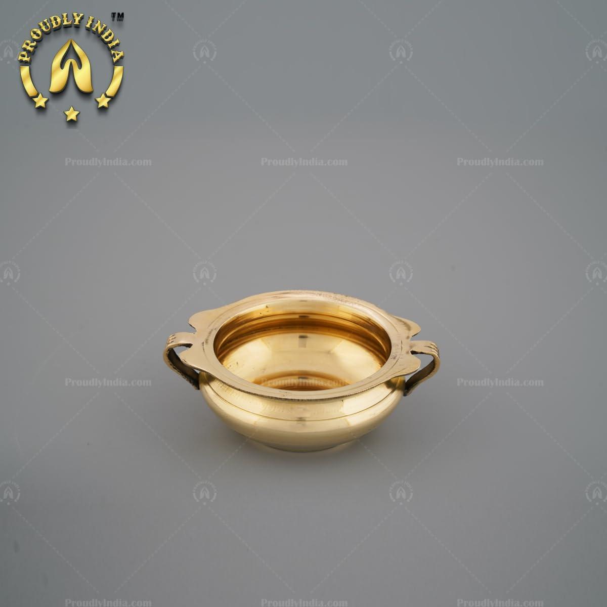 PROUDLY INDIA PROUDLY INDIA 3.5 Inch Bronze Cooking Uruli: Traditional Kerala Cookware for Your Kitchen