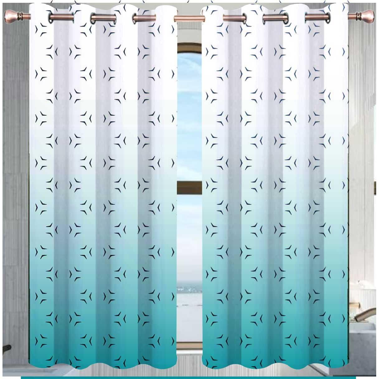 ZYMECH ZYMECH White Cyan Gradient Sound Proof Room Divider,Geometric Checked Accordion Room Divider Bedroom Kitchen 55in Width by 55in Height
