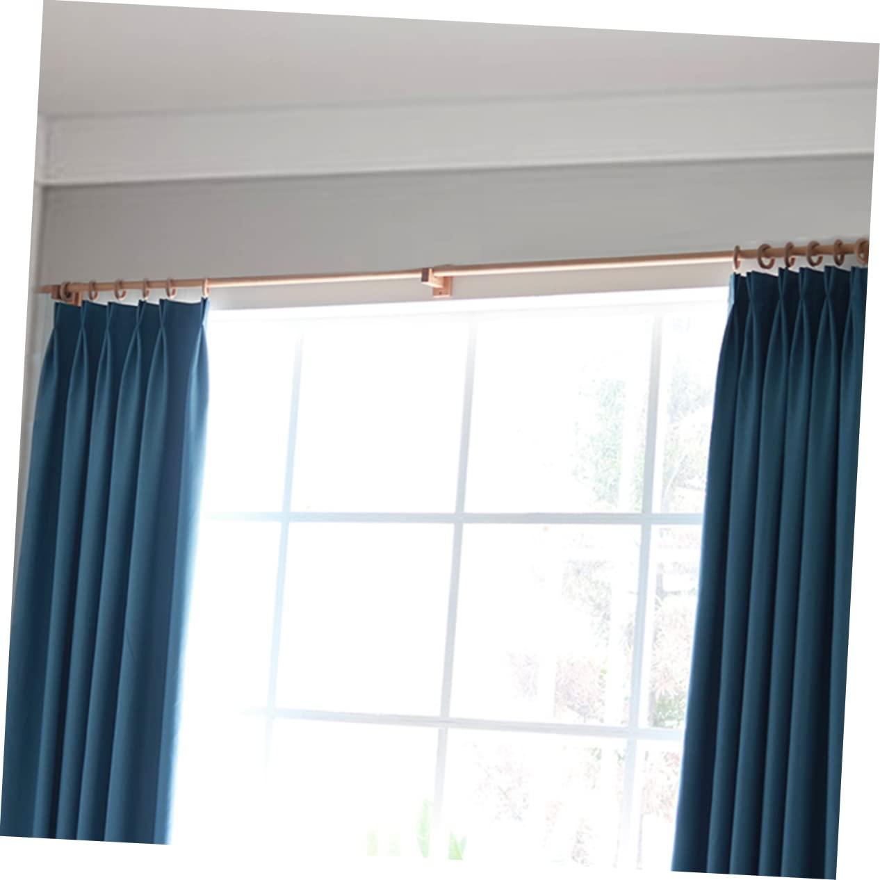 Garneck Garneck 4 Pcs Solid Wood Wooden Curtain Buckle Glide Shower Hooks Wooden Curtain Hooks Curtain Pole Rings Curtain Hardware Bathroom Curtain Rings Roman Beech Hook Ring Hanging Ring