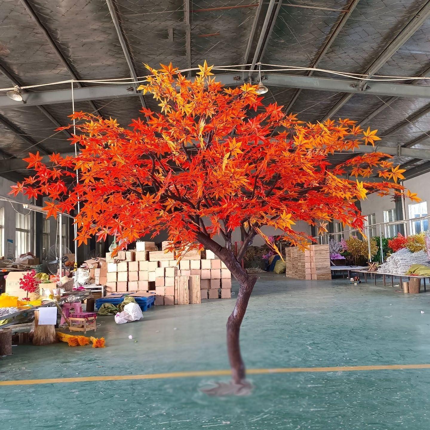 Sohodoo Large Red Artificial Maple Trees Maple Tree Arch Red Fake Maple Leaves Indoor Outdoor Home Office Party (Size : 1mx0.9m)