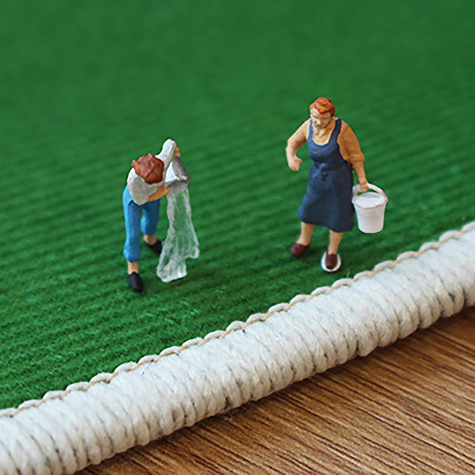 ZeawIEsvbyt Soccer Area Rug, Football Field Carpet Non-Slip Floor Mat Football Stadium Green Grass Painted Line Playmat Runner Rug for Living Room Bedroom (1PC Rug)