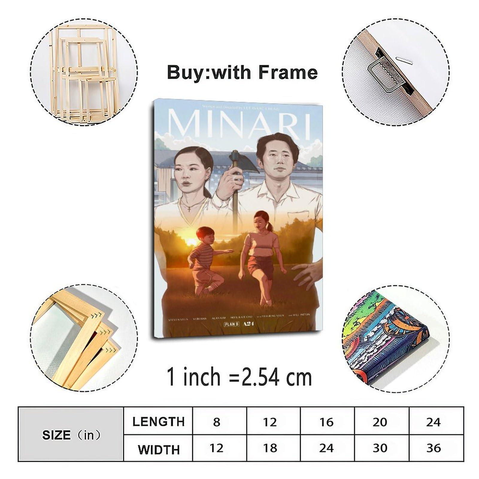 QWEHGG Minari Movie Poster 1 Canvas Painting Posters And Prints Wall Art Pictures for Living Room Bedroom Decor 12x18inch(30x45cm) Frame-style