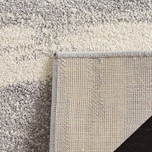 Safavieh SAFAVIEH Adirondack Collection Area Rug - 6\' Square, Grey & Cream, Modern Wave Distressed Design, Non-Shedding & Easy Care, Ideal for High Traffic Areas in Living Room, Bedroom (ADR125B)
