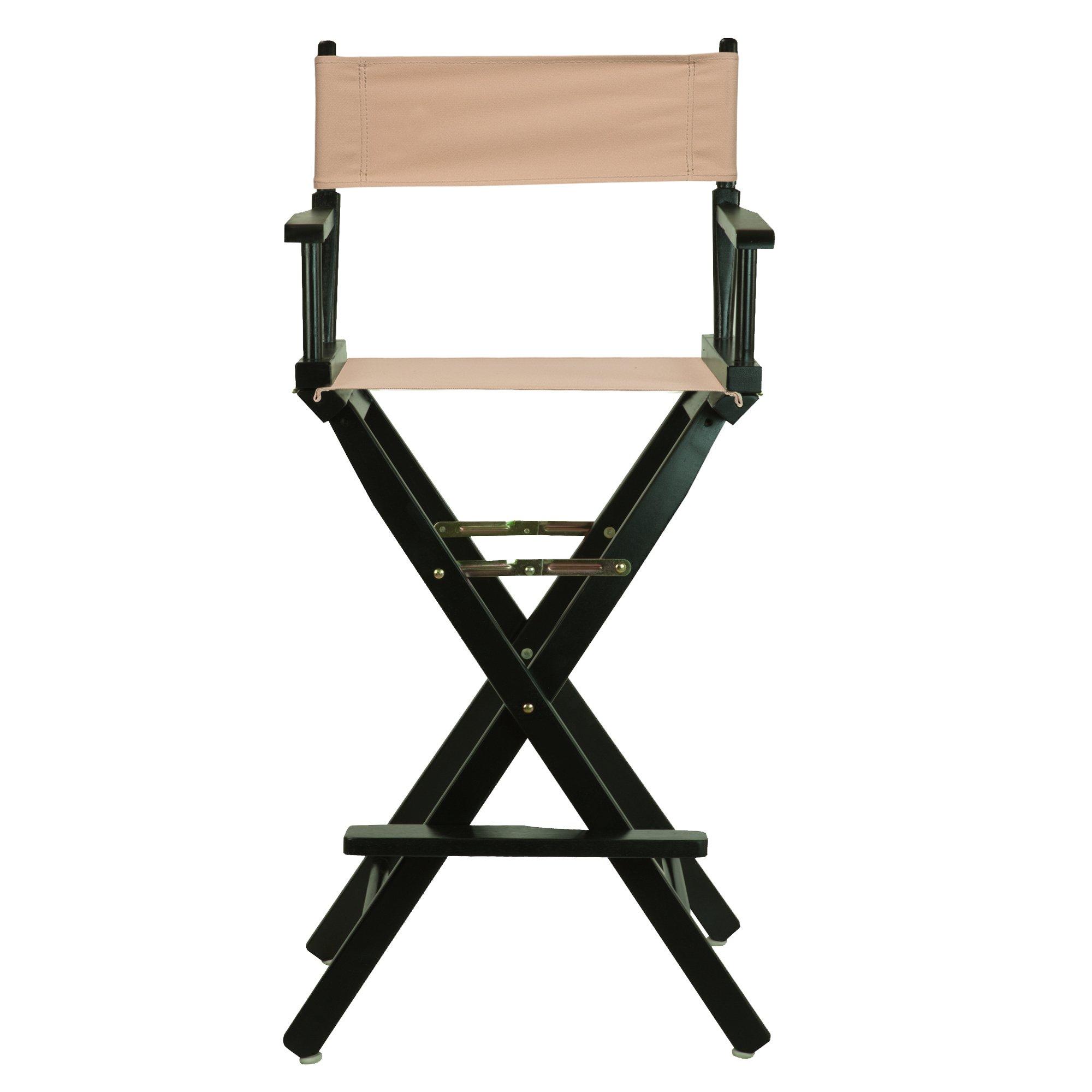 Casual Home Casual Home 30" Director's Chair Black Frame-with Tan Canvas, Bar Height