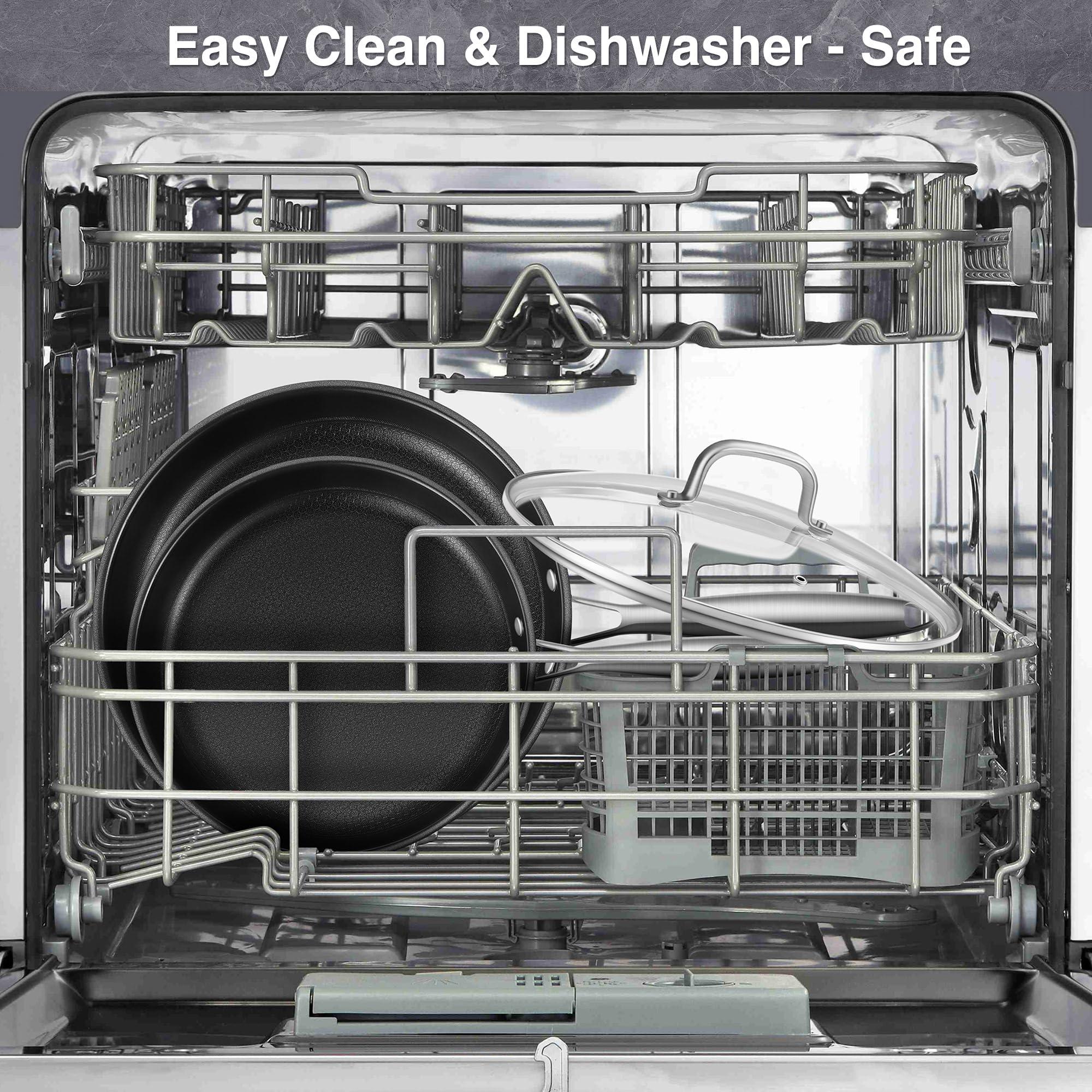 Leetaltree Leetaltree 12 Inch Frying Pan, Whole body Tri-Ply Stainless Steel Skillet for Gas Electric Induction Ceramic Stoves and Oven