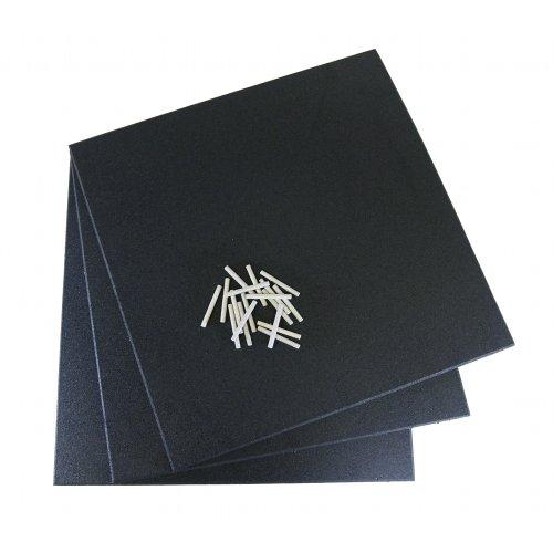 Rubber-Cal Rubber-Cal "Eco-Safety" Interlocking Playground Tiles - 2.50 x 19.5 x 19.5 inch - 4 Pack - 11 Square Feet Coverage - Black (04-126-CO-4pk)