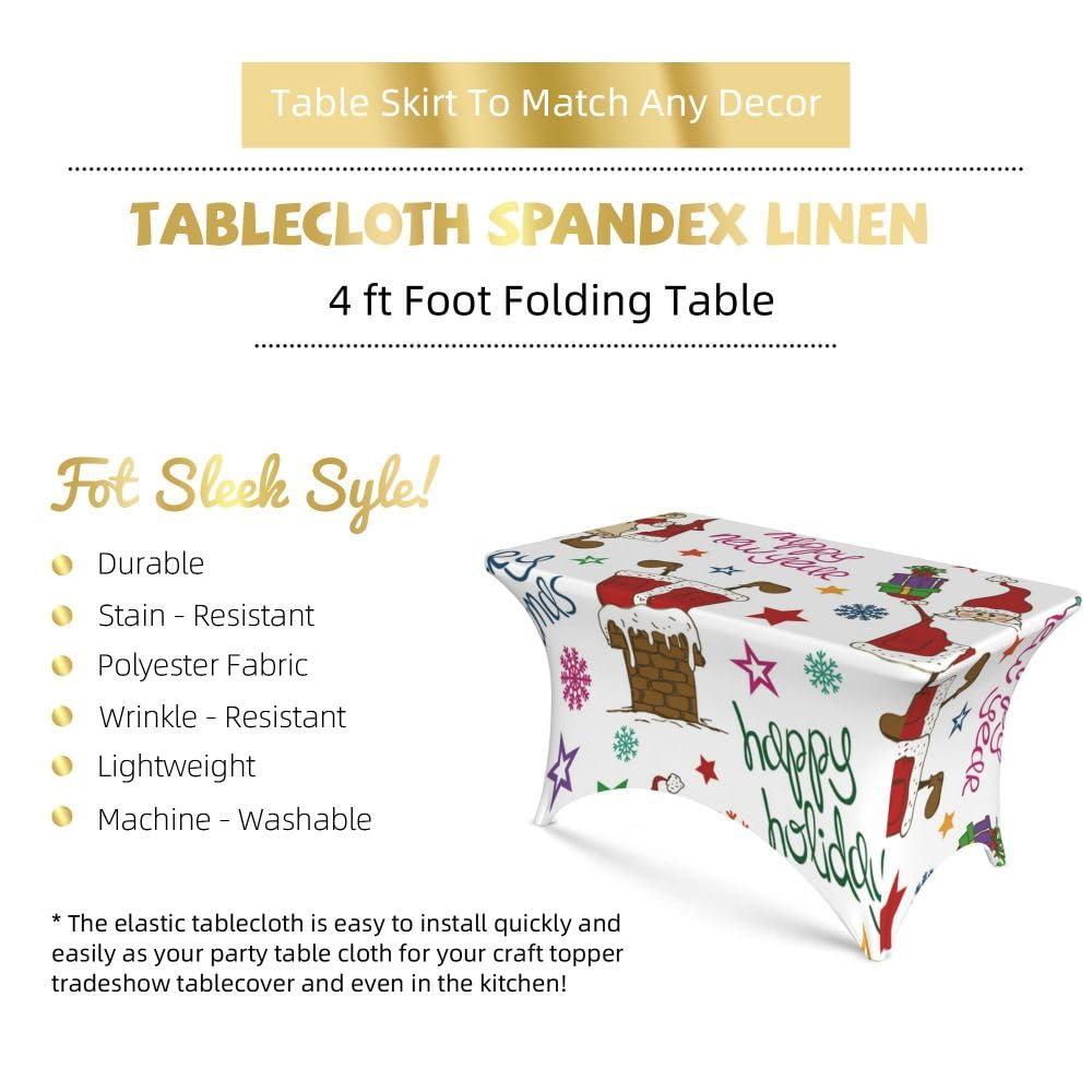 GSORIOP GSORIOP Custom Tablecloth with Business Logo Text, Personalized Table Cloth Customized Fitted Table Cloth Rectangle Polyester Table Covers for Events Birthday Wedding Anniversary, White-4FT