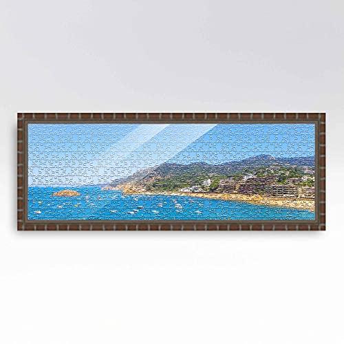 CustomPictureFrames.com 18x9 Frame Dark Brown Bamboo Solid Wood Picture Frame Width 1.5 Inches | Interior Frame Depth 0.5 Inches | Berry Bamboo Photo Frame Complete with UV Acrylic, Foam Board Backing & Hanging Hardware