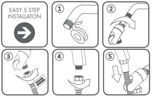 Speakman Speakman VS-3010 Neo Anystream High Pressure Handheld Shower Head with Hose, Polished Chrome, 2.5 GPM