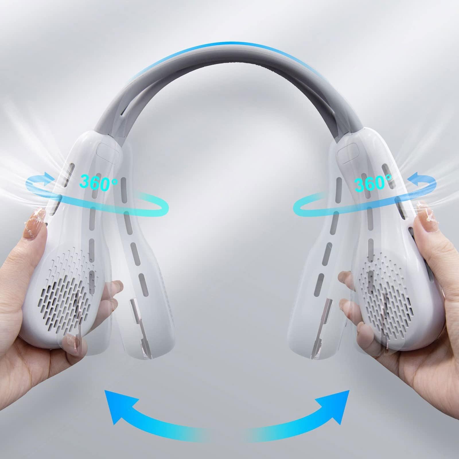 HomeLoft Basics HomeLoft Basics Graduation Gifts Cooling Neck Fan with Mister Silent Neck Fans for Work Cooling Neck Fan Headphones Cooling Fan Mister Around Neck Cooling Neck Fans for Women, Purple #2