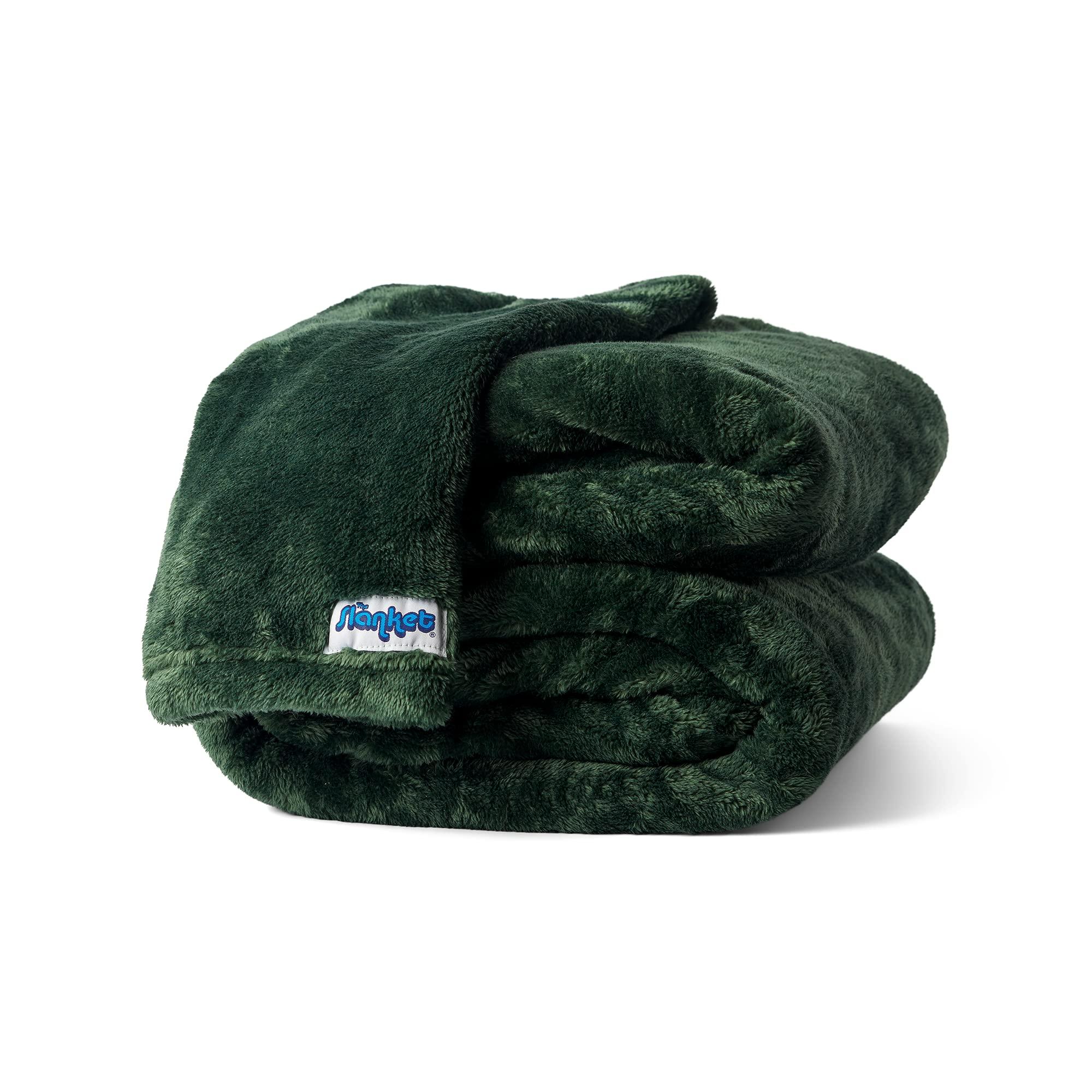 Slanket Slanket Blanket with Sleeves - The Ultimate for Women & Men - Adults Blanket with Foot Pocket & Hand Pocket - Lightweight, Plush, & Soft Oversized Fleece Blanket Robe - 60W x 80 L, Hunter Green