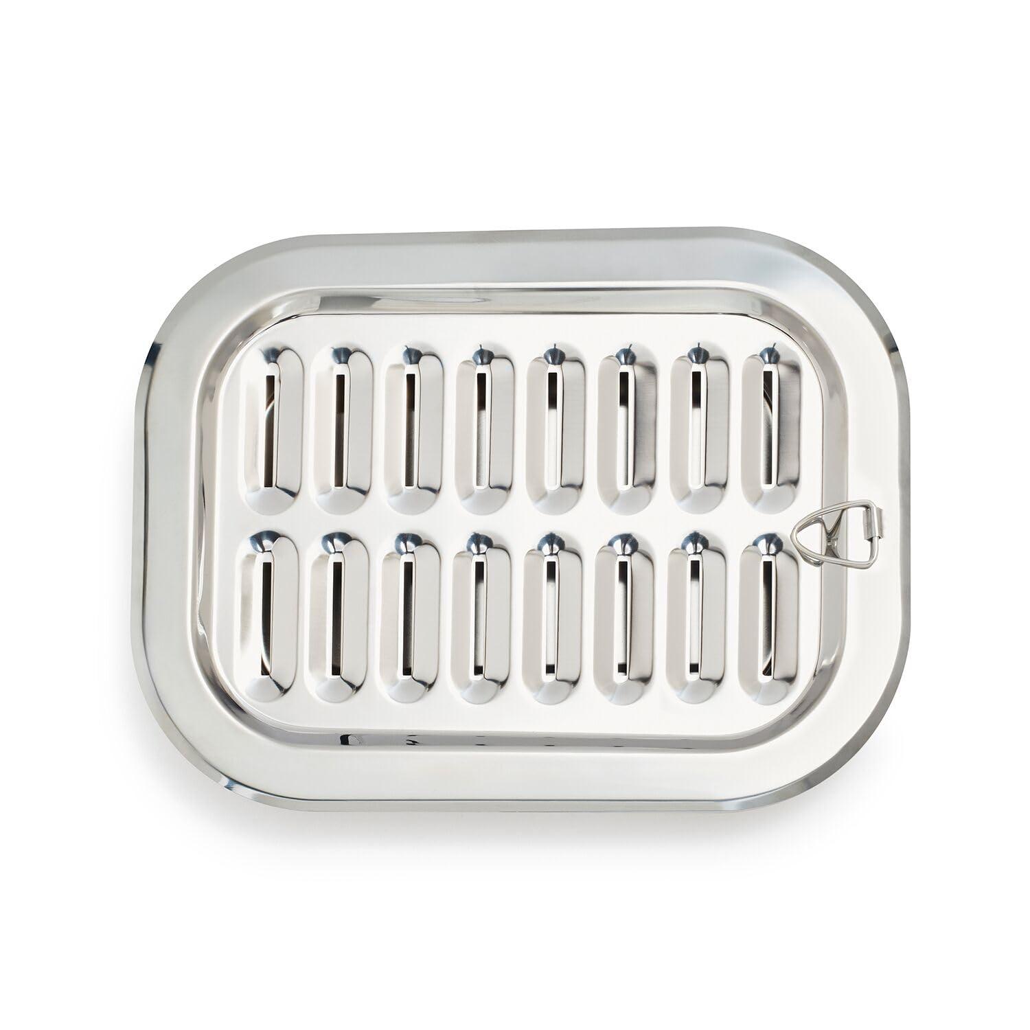 Sur La Table Sur La Table 12\" x 9\" Stainless Steel Broiler Pan includes Broiler Rack and Pan, Silver