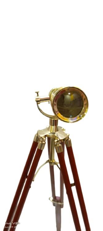 Generic Maritime Brass Antique Designer Telescope Brown Tripod Solid Wood Retro Brass Telescope New Handmade - Antique Collectibles