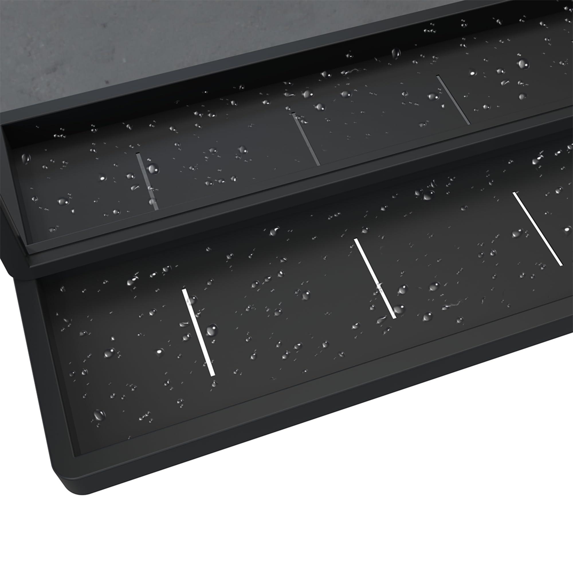 ANYHI ANYHI Black Bathroom Wall Mirror with Shelf, 32\" 24\" Metal Frame Rectangle Mirror for Bathroom with Shelf, Perfect for Living Room, Bedroom, Entryway, Horizontal or Vertical