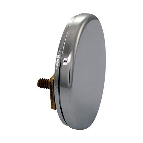 Westbrass Westbrass D94H-26 1-1/2" NPSM Coarse Thread Twist & Close Bathtub Drain with Illusionary No-Hole Overflow Faceplate, Polished Chrome