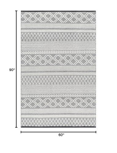 MARK & DAY Mark&Day Area Rugs, 5x7 Overbrook Modern Gray Area Rug, Grey Ivory Carpet for Living Room, Bedroom or Kitchen (5' x 7'6")