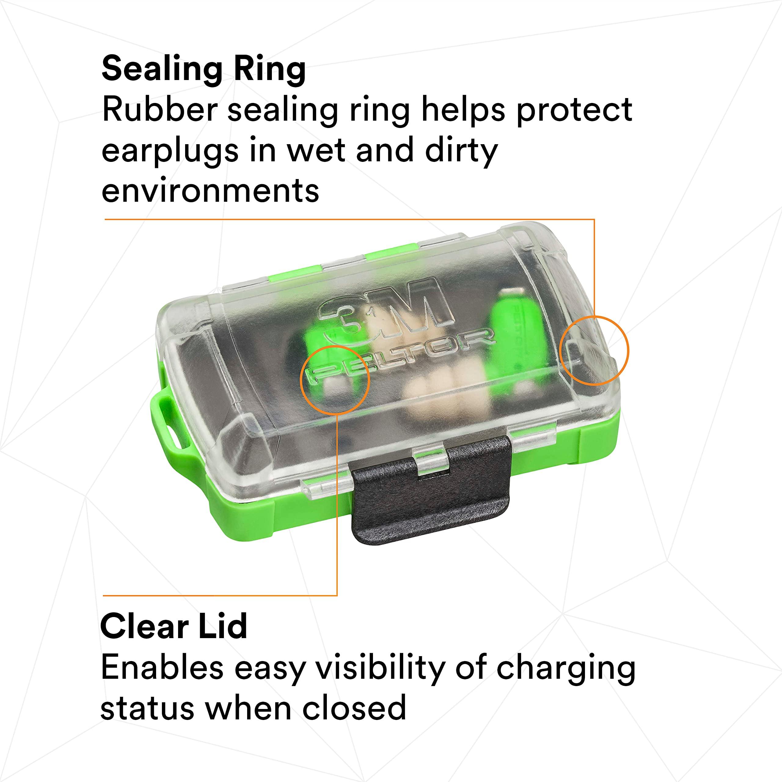3M 3M PELTOR EEP-100 Ear Plug Kit, Rechargeable, Noise Reduction, Construction, Manufacturing, Maintenance