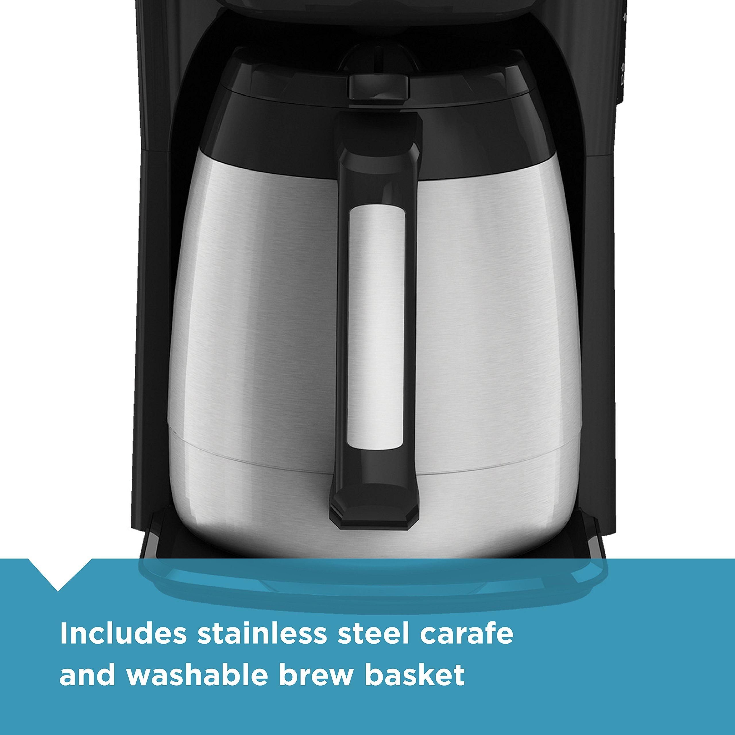 BLACK+DECKER BLACK+DECKER 12-Cup Thermal Coffee Maker, Keep Coffee Hot with Insulated Stainless Steel Carafe, Digital Controls, Easy to Clean.