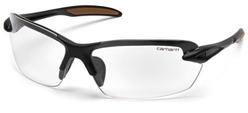 Carhartt Pyramex Safety Products CHB310D Carhartt Spokane Safety Glasses, Clear Lens with Black Frame, Clear