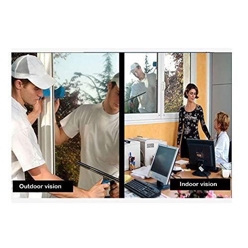 bandezid bandezid One Way Mirror Adhesive Window Film Privacy Window Mirrored Glass Film Self Adhensive Frosted Glass for Office Kitchen-Sea Stone Blue 1.5x3m