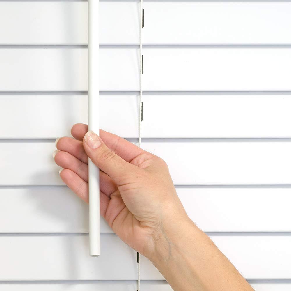 Lumino 2 Inch Cordless Room Darkening Faux Wood Blind - 55" W x 48" L - White, Over 1,000 Custom Sizes Starting at 18.97, Inside or Outside Mount, Venetian Shades for Interior Windows by Lumino