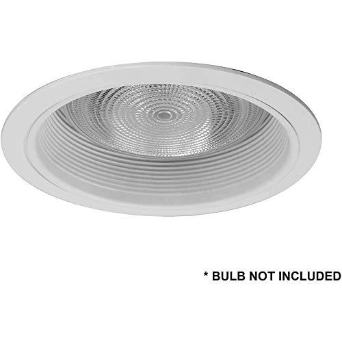 Four-Bros Lighting Four Bros 6\" Inch White Baffle Trim with White Ring for 6\" Recessed Can Lighting - Replaces BR30/PAR30/R30, 24 Pack