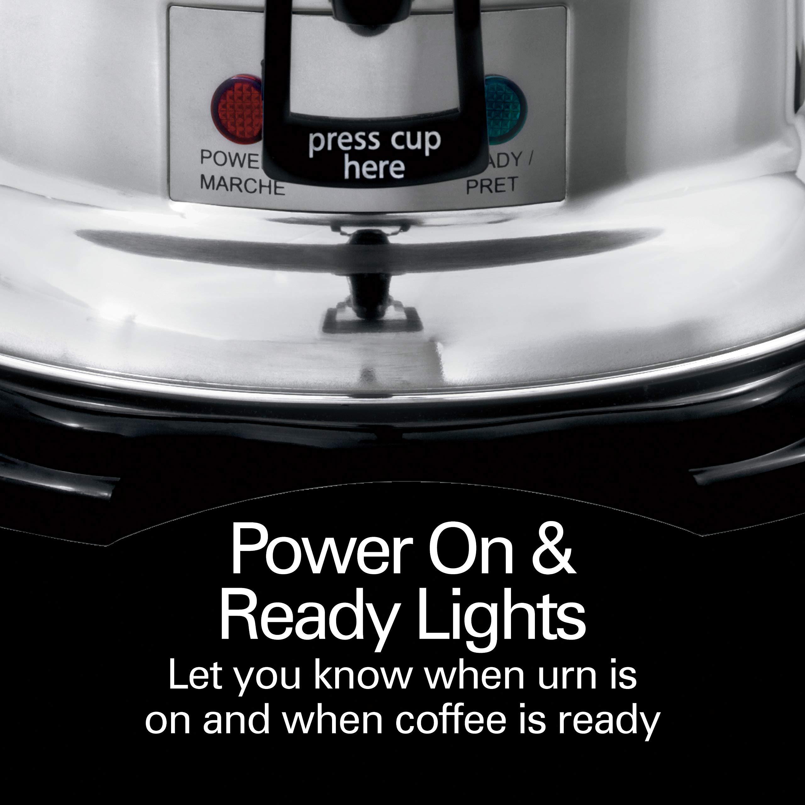 Hamilton Beach Hamilton Beach Commercial Coffee Urn & Hot Beverage Dispenser, 60 Cup Capacity, Polished Stainless Steel (D50065)