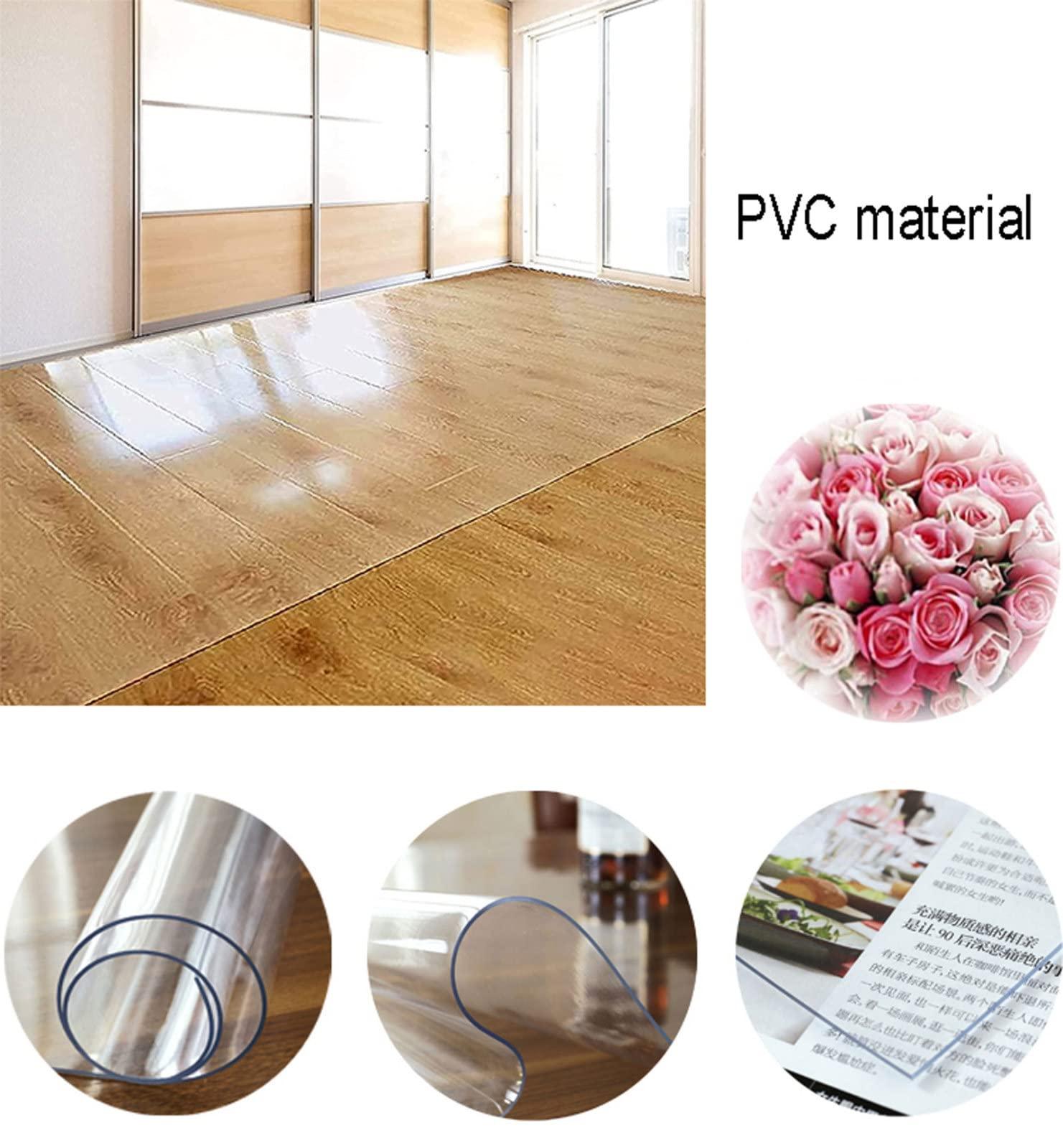 Generic Runner Rugs Clear Vinyl Plastic Floor Runner Protector Plastic Carpet ProtectorClear Chair mat for Hard Floors 2.3x7.6ft Transparent FloorTransparent 2mm/0.08in