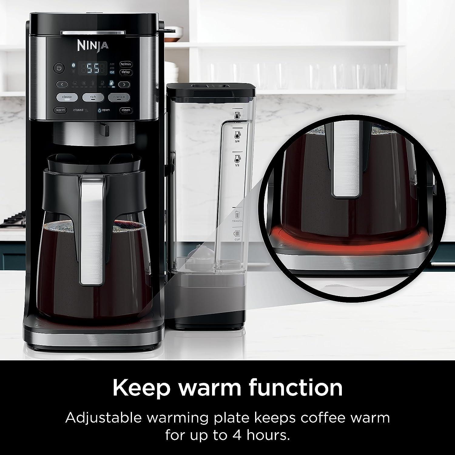 Ninja Ninja CFP101 DualBrew Hot & Iced Coffee Maker, Single-Serve, Compatible with K-Cups & 12-Cup Drip Coffee Maker, Black (Renewed)