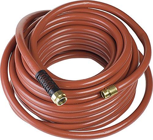 Swan Products Swan Products SNCG58050 CONTRACTOR+ Commercial Duty Clay Water Hose with Crush Proof Couplings 50' x 5/8", Red