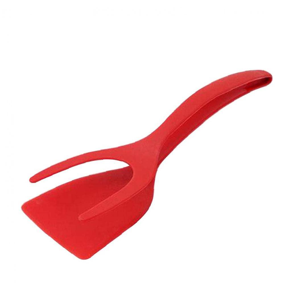 Froiny Froiny 1pc 2 in 1 Non-Stick Kitchen Turners Multifunctional Bread Egg Cooking Tongs Silicone Pancake Flipper Heat-Resistant Spatula