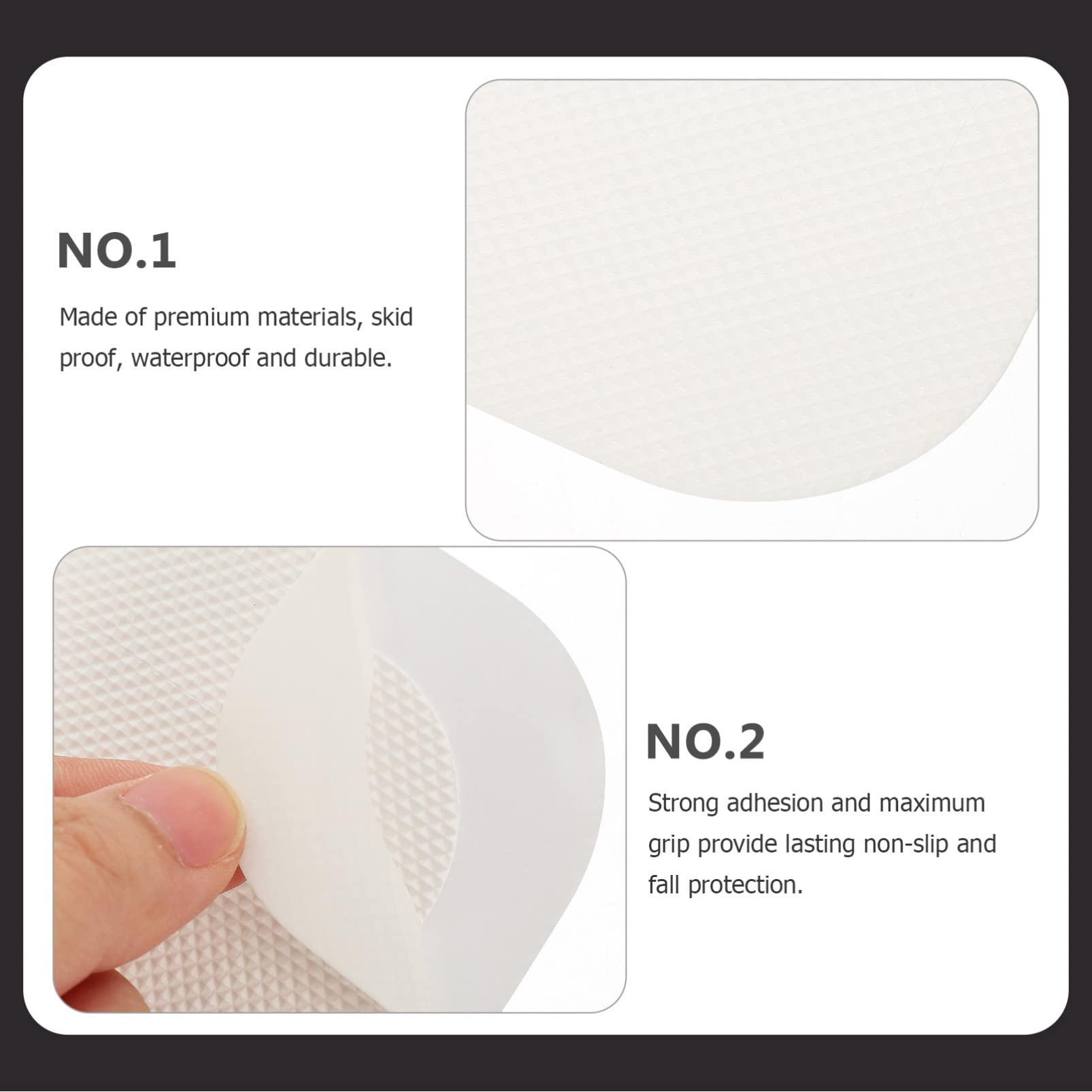 Cabilock Cabilock 72Pcs Bathroom Non-Slip Stickers Shower Floor Grip Stickers Shower Stickers Kids Shower Handle Floor Decals Non-Slip Bathroom Sticker Child Non-Slip Belt Tomorrow tub White