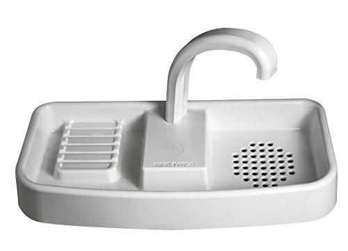 SinkTwice Sink Twice for toilet tanks measuring 15.25" - 16.8" (measured with lid off)