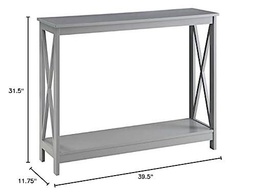 Home Square Home Square 2 Piece Wood Console Table Set in Gray