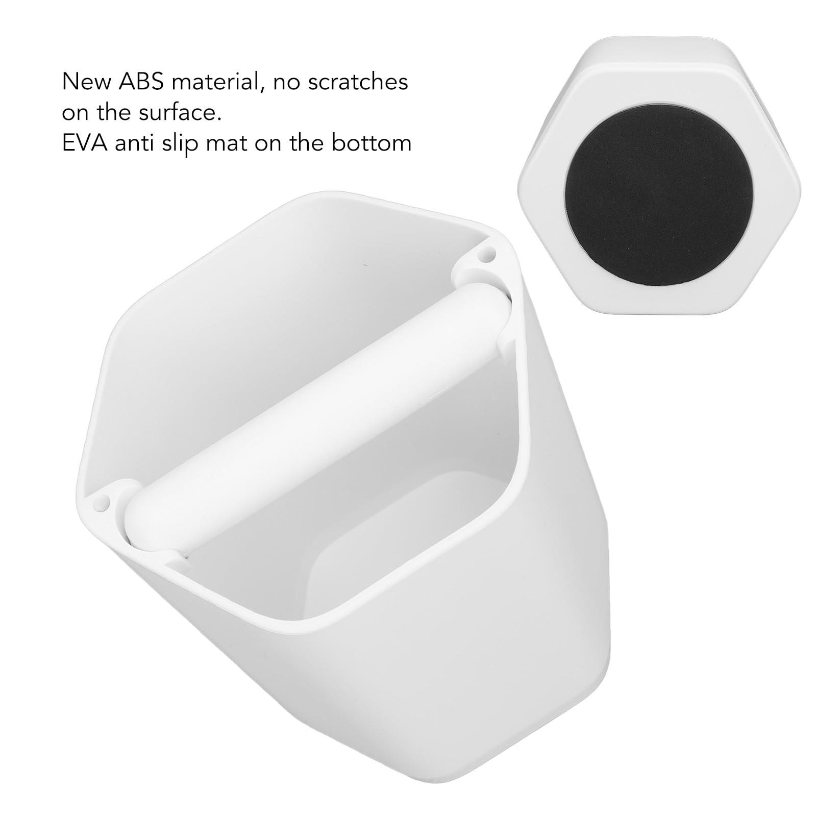 HERCHR Coffee Knock Box, Knock Box for Espresso Coffee Grounds Coffee Puck Knock Box Espresso Knock Box Knock Box Drawer(White)