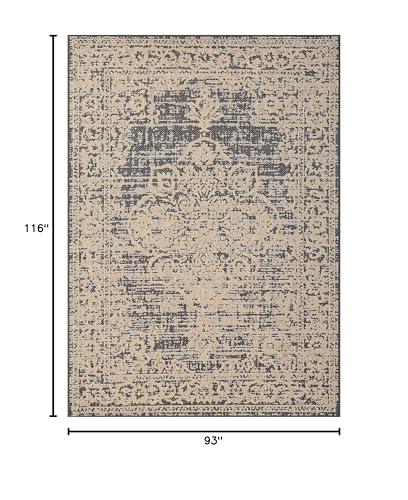 Sherloom Sherloom Modern Vintage Indoor Outdoor Area Rug Weather Resistant Outdoor Carpet for Porch Deck Balcony Backyard Patio Rug 8x10 Gray