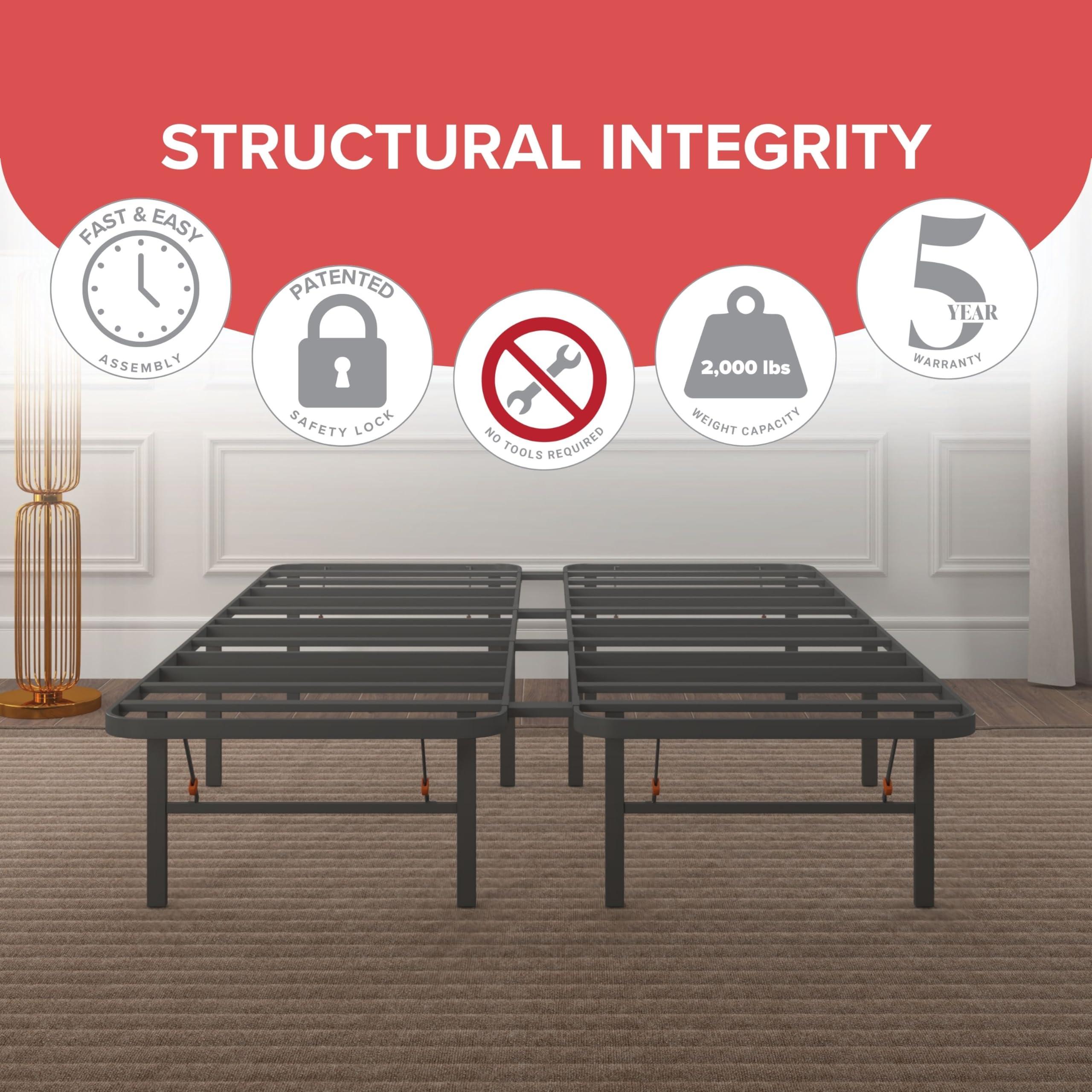 Hollywood Bed Frames Hollywood Bed Frames Bedder Base Platform, Double, Black