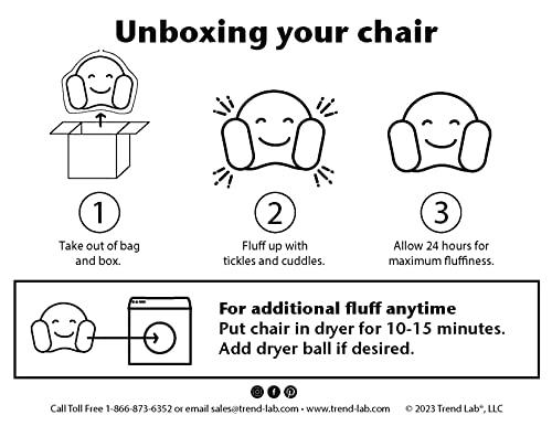 Trend Lab Trend Lab Pink Unicorn Toddler Chair - Plush Pillow Kids Chair, Comfy Animal Chair for Toddlers 1-3 Years Old, 21x19x19 Inches - Baby Chair, Soft Toddler Lounge Chair, Kids Bean Bag Chair Alternative