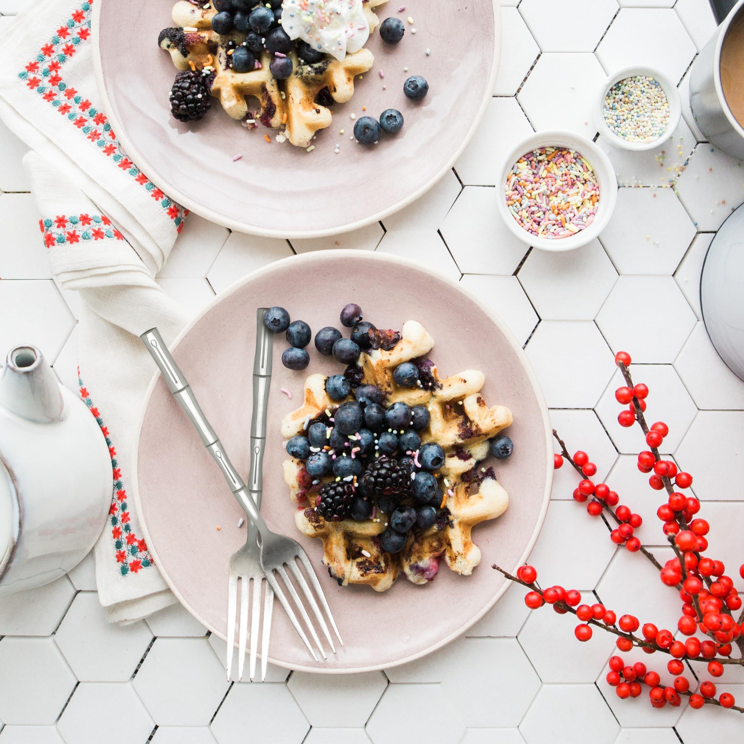 Hampton Forge Hampton Forge 20 Piece Bamboo Flatware Set, Silver