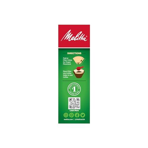 Melitta Melitta 2 Cone Coffee Filters, Unbleached Natural Brown, 100 Count (Pack of 3) 300 Total Filters Count - Packaging May Vary