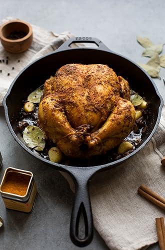 Lodge Lodge 13-1/4 Inch Cast Iron Pre-Seasoned Skillet Signature Teardrop Handle - Use in the Oven, on the Stove, on the Grill, or Over a Campfire, Black