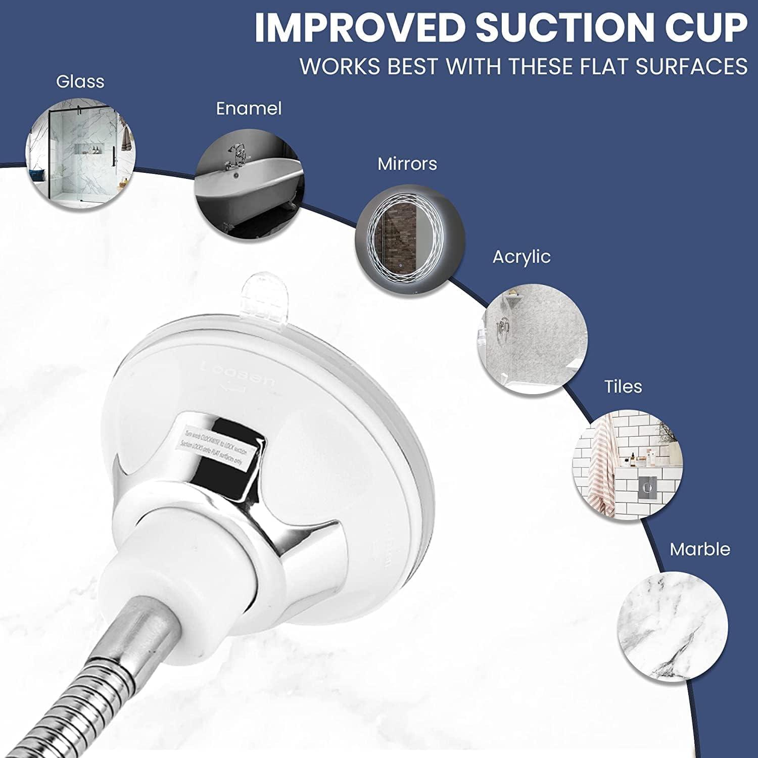 MIRRORVANA MIRRORVANA Flexible Round Fogless Shower Mirror for Shaving with Height Adjustable Gooseneck Extension, 360 Swivel and Upgraded Suction Cup - Shatterproof 6.7\" Diameter Surface