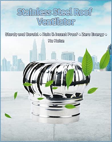 WAHHWF WAHHWF Round Chimney Cap 4 6 8 10 12 Inch for Outside, Spinner Stainless Steel Fireplace Chimney Cover, Rotating Top Chimney Flue Cowl Pipe Vent Cover