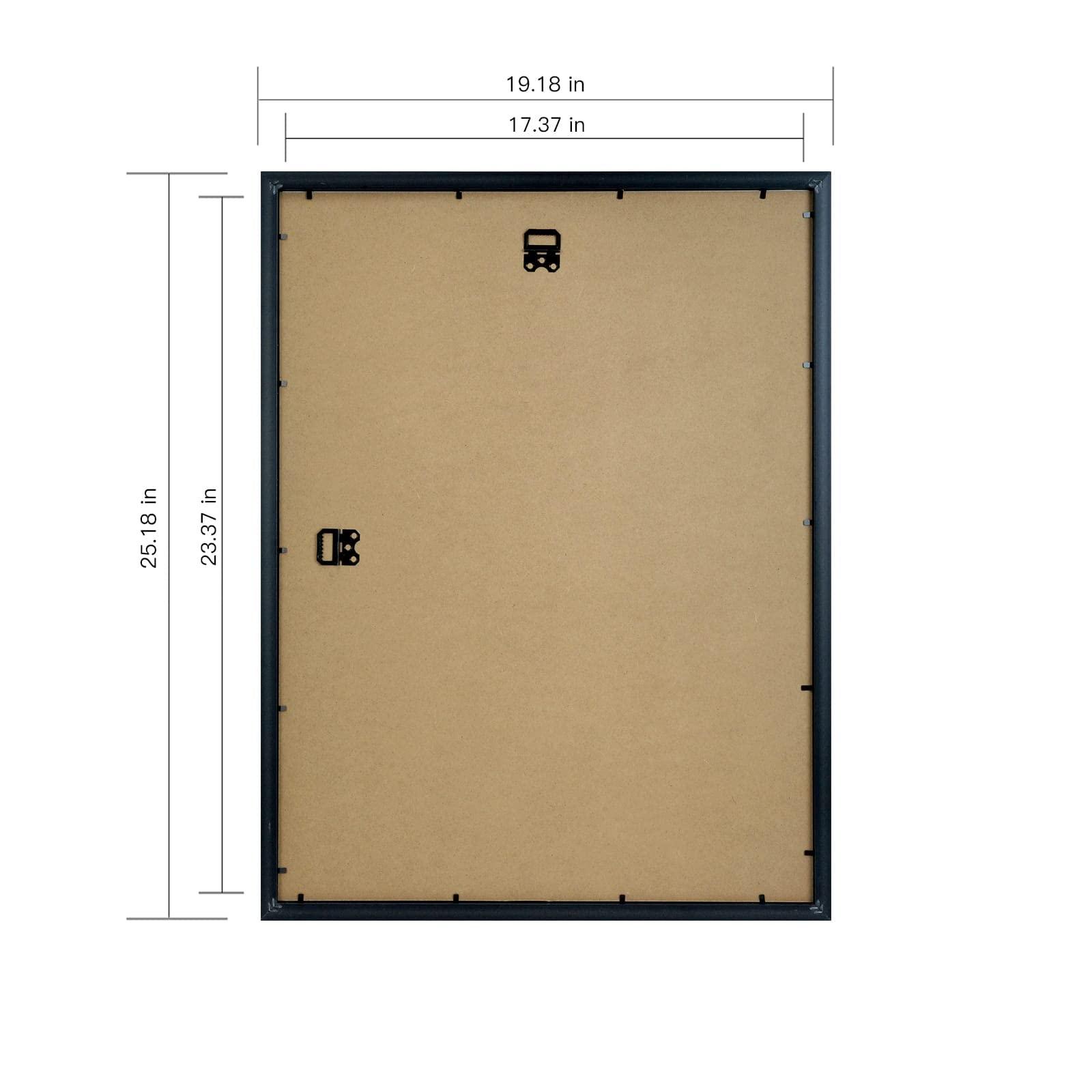 Studio Decor 18 x 24 Plastic Poster Frame by Studio Dcor - Includes Pre-attached Hanging Hardware, Horizontal or Vertical Display - Black, Bulk 6 Pack