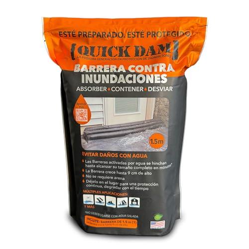 Quick Dam Quick Dam QD65-1 Water-Activated Flood Barrier-5 Feet-1/Pack, 5-ft, Black