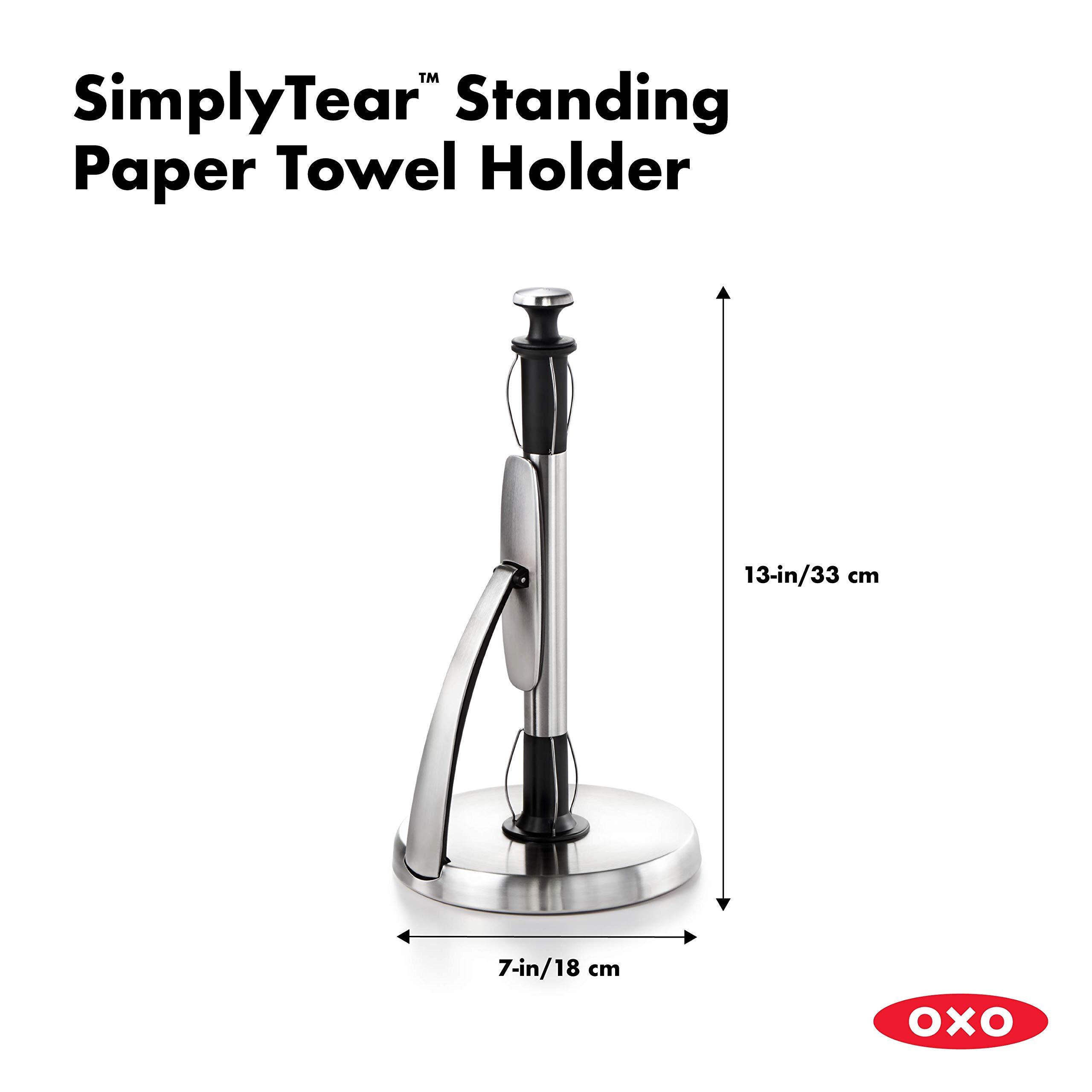 OXO OXO Good Grips SimplyTear Paper Towel Holder - Stainless Steel (Silver & Black)